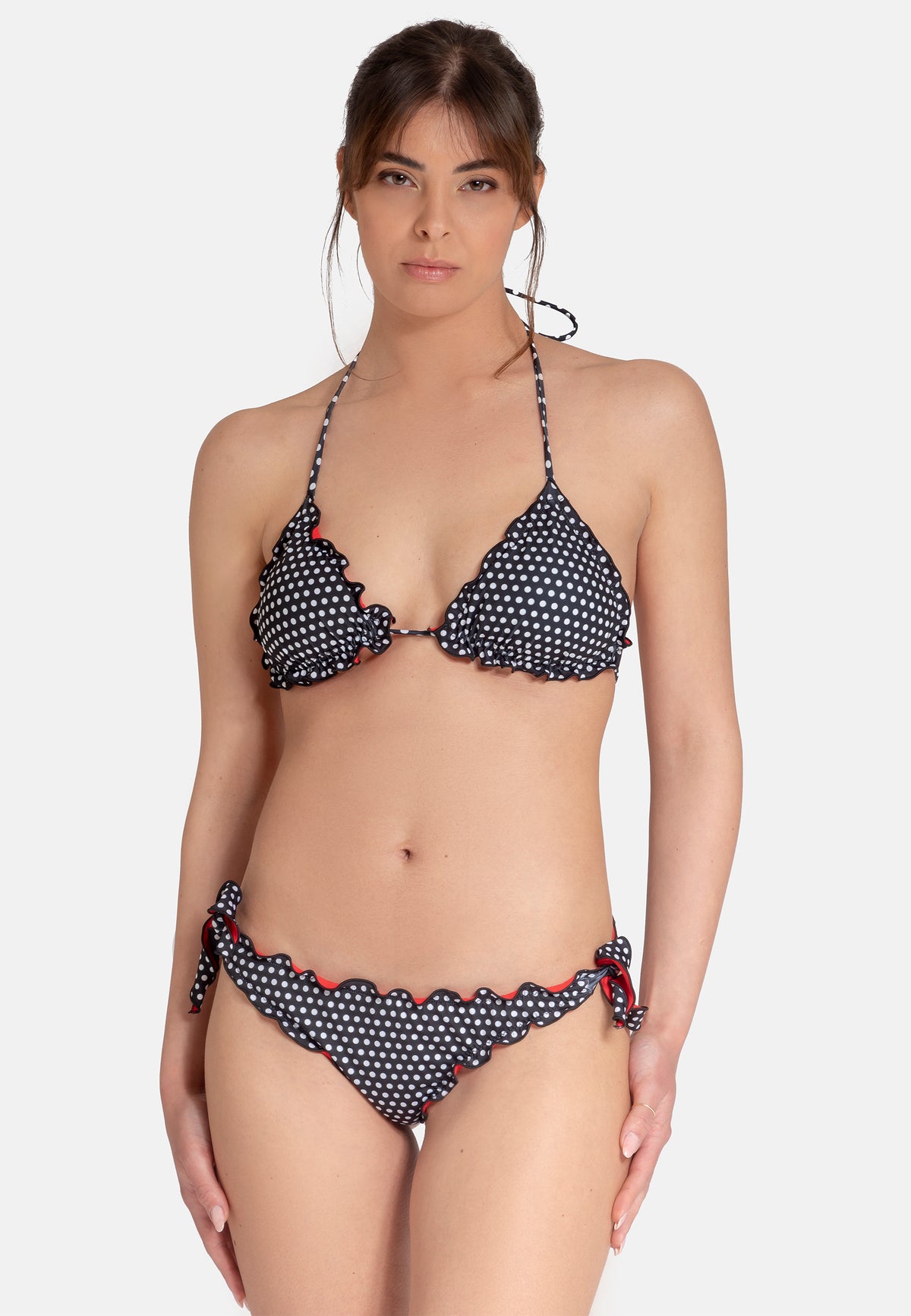 BLUETE COSTUME PIN UP POIS BT-24-Colore NERO MADE IN ITALY