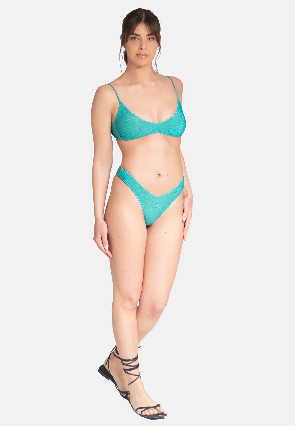 BLUETE COSTUME PARTY SHIMMER BT-20-TURQUOISE- MADE IN ITALY