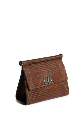GIANNI NOTARO BORSA KARLA GN-150-01 colore cotto lucertola Made in italy