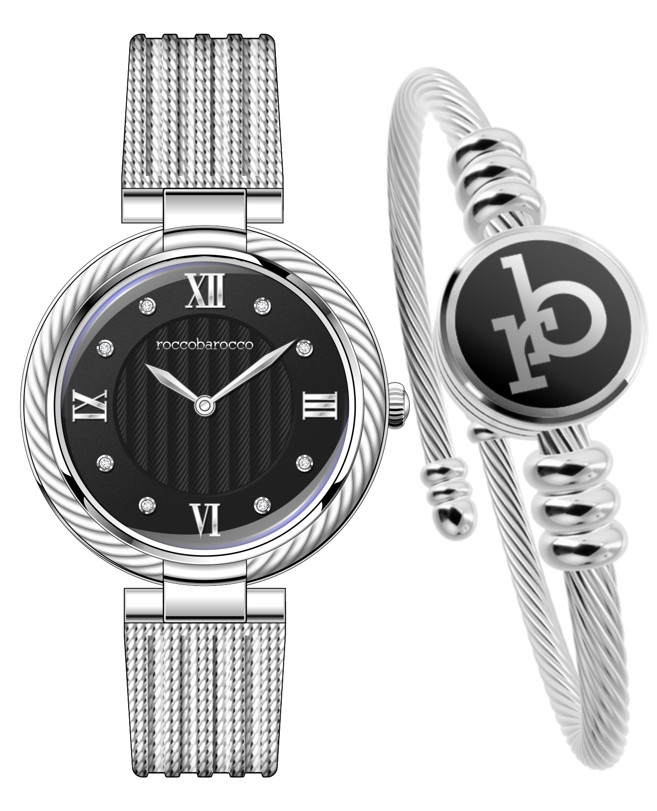 Roccobarocco watch- JUST- ROYAL-RB.4469S-01M donna SILVER