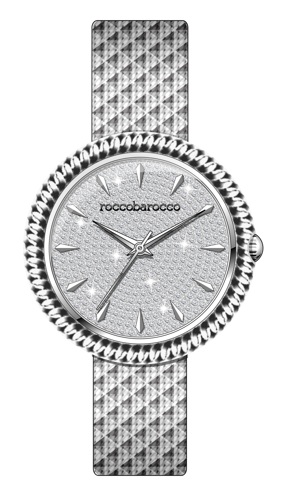 Roccobarocco watch- STARS -RB.2950L-01M donna SILVER