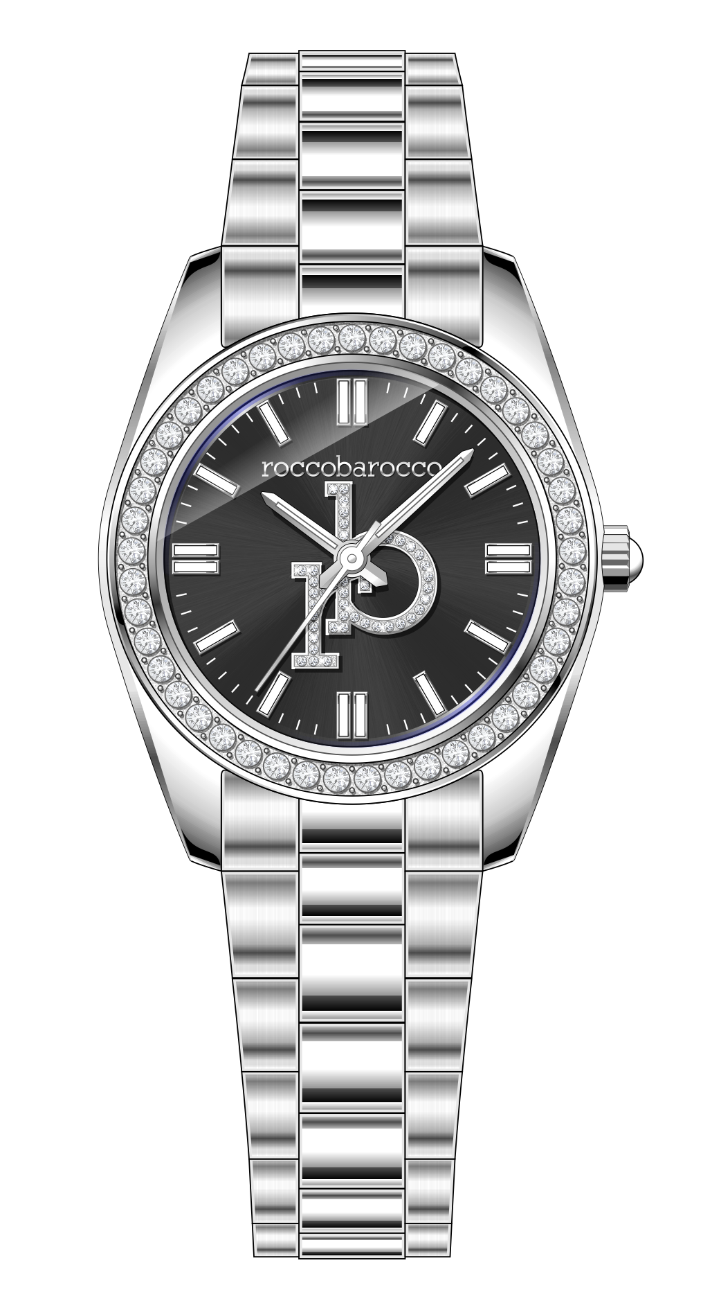Roccobarocco watch- JUST- RB PERPETUAL-RB.3468L-02M donna SILVER