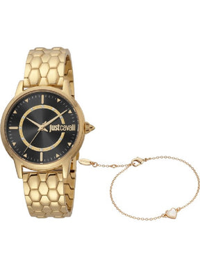 JUST CAVALLI - Watch- VALENTINE'S BOX SET donna  JC1L149M0055 GOLD/BLACK