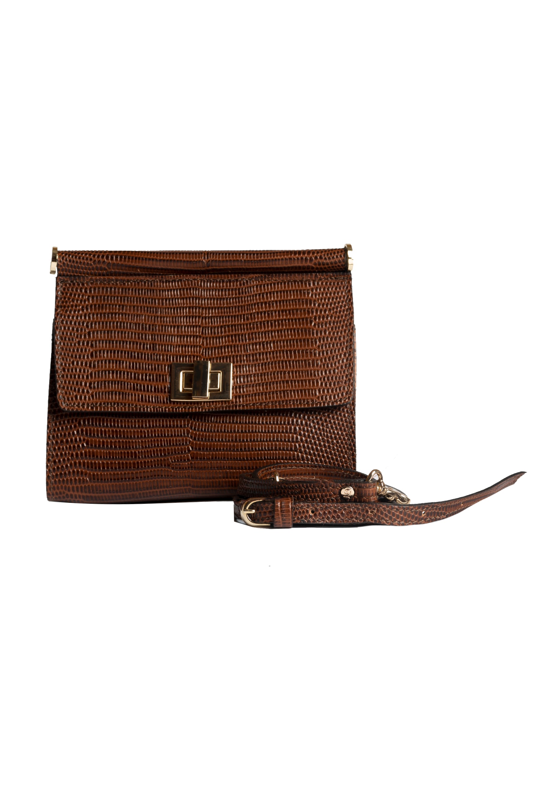 GIANNI NOTARO BORSA KARLA GN-150-01 colore cotto lucertola Made in italy