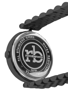 Roccobarocco watch- DIAMONDS- RB.4878L-01M donna BLACK