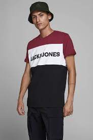 JJELOGO BLOCKING TEE SS 12173968-TN_RED