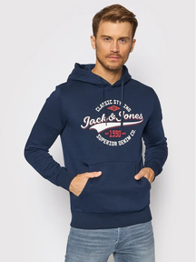 Felpa Logo 12189736 Blu scuro Regular Fit