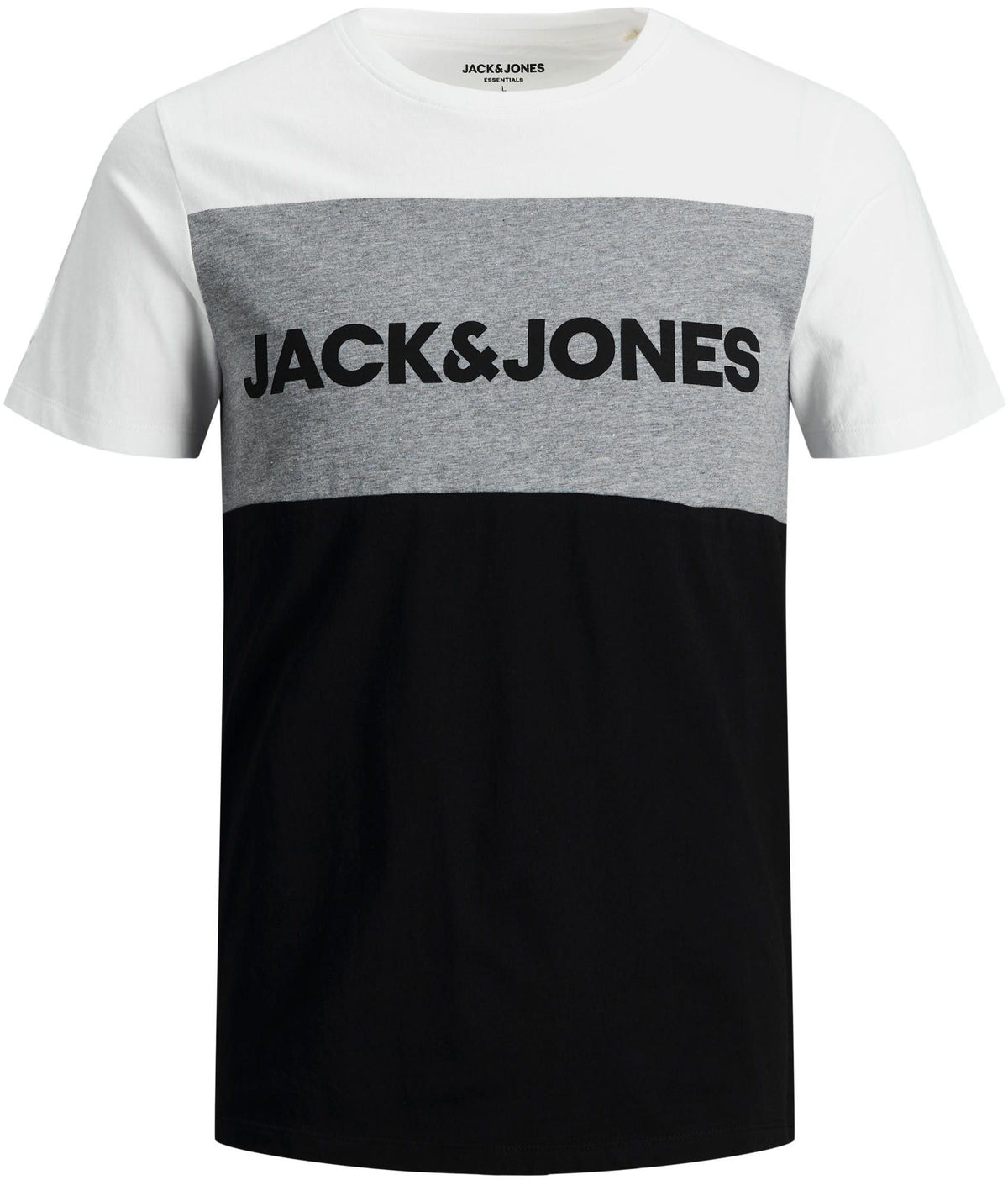 T-SHIRT JJELOGO BLOCKING TEE SS 12173968-WHITE